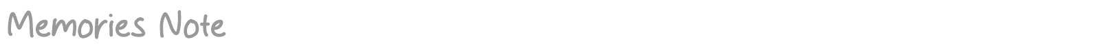 Memories Note font preview